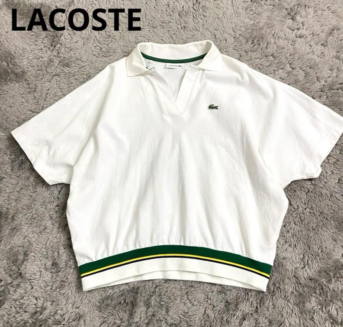 大治町　ラコステ　LACOSTE ドルマンスリーブスキッパーネックポロシャツ　M リサイクルショップ　買取　シンプー