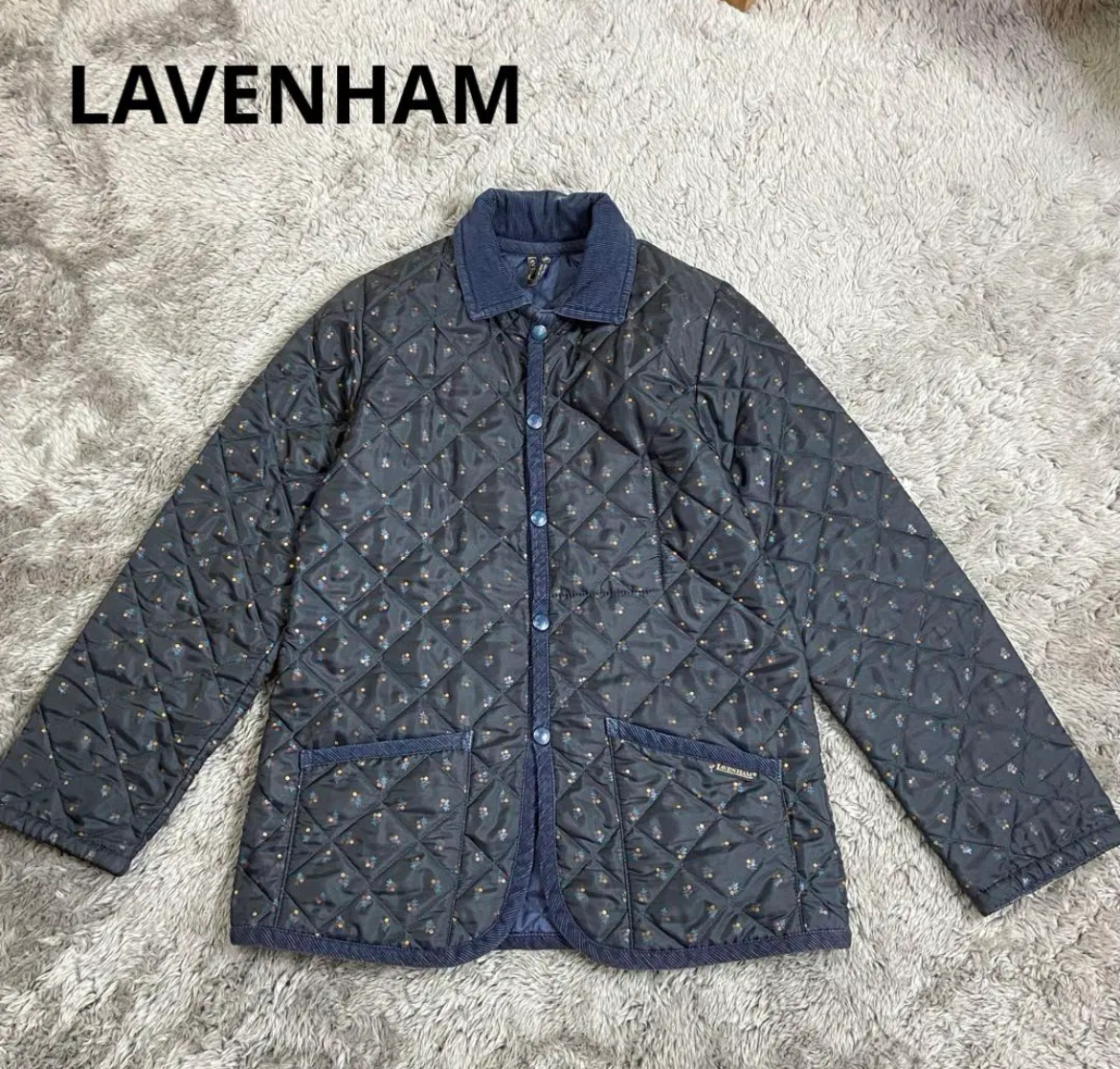 大治町　LAVENHAM｜ラベンハム　キルティングジャケット　花柄　ブラック　M リサイクルショップ　買取　シンプー