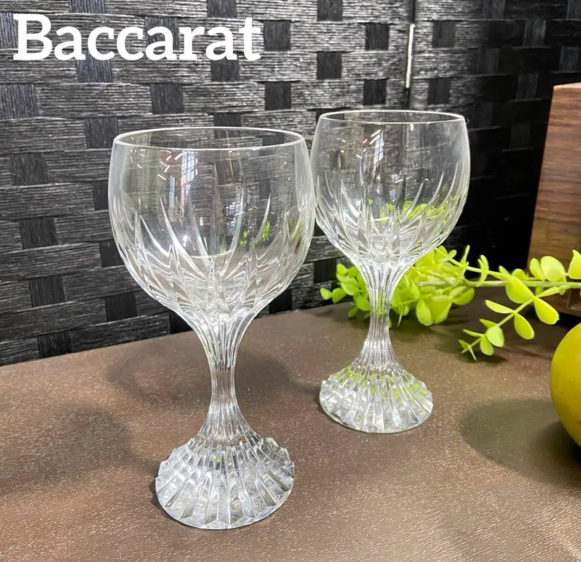 大治町　バカラ BACCARAT マッセナ MASSÉNA ワイングラス　2客　リサイクルショップ　買取　シンプー