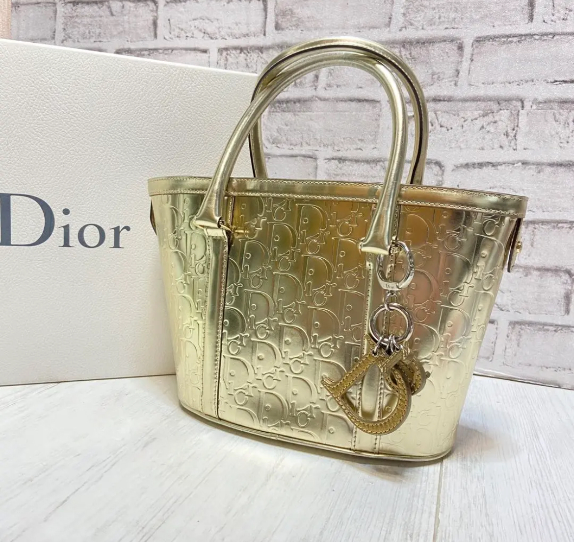 名古屋　中村区　クリスチャンディオール⭐️トロッター柄 パテントレザー アルティメイトバッグ　リサイクルショップ　買取　シンプー