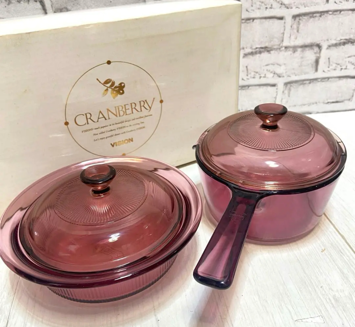 名古屋　中村区　岩城硝子 VISION 片手鍋セット　クランベリー　リサイクルショップ　買取　シンプー