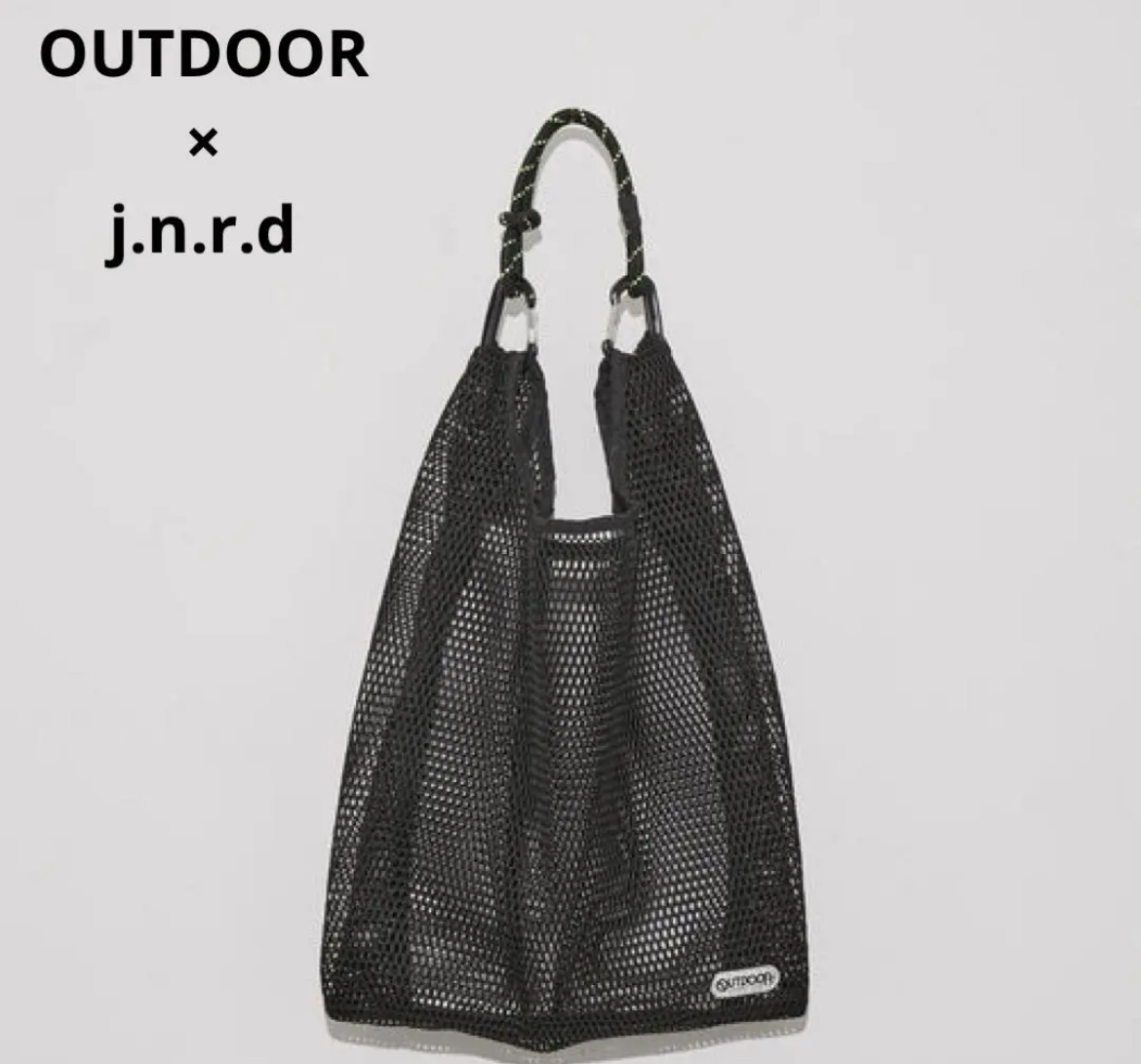 名古屋　中村区　OUTDOOR ×j.n.r.d / メッシュショッパーバッグ　ブラック　リサイクルショップ　買取　シンプー