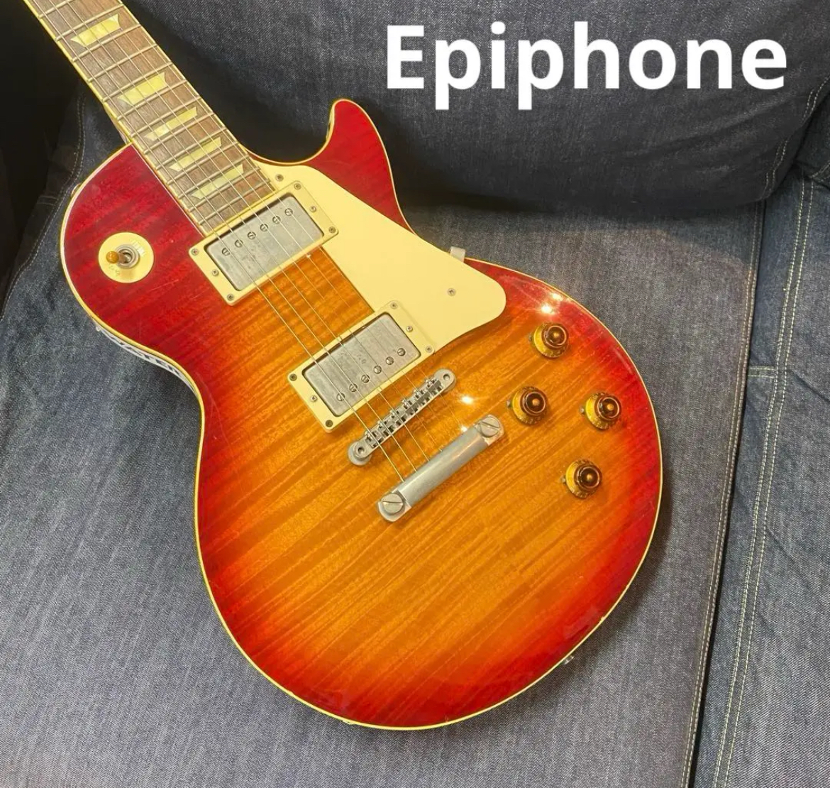 名古屋　中村区　エピフォン　Epiphone レスポールモデル　GIBSONロゴ エレキギター　リサイクルショップ　買取　シンプー