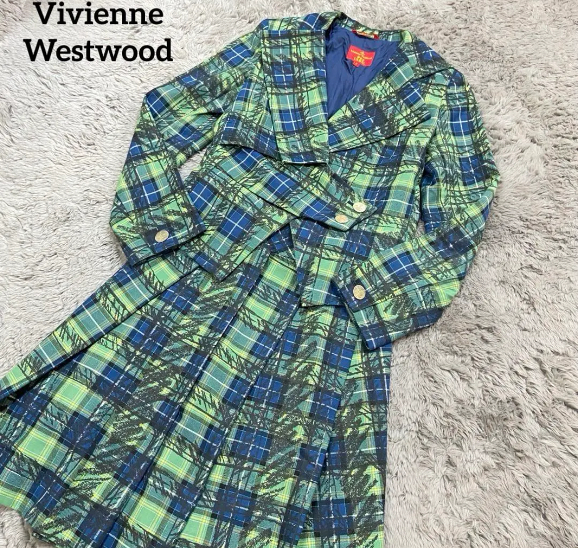 名古屋　中村区　ヴィヴィアンウエストウッド　タータンチェック グリーン 緑　セットアップ　リサイクルショップ　買取　シンプー