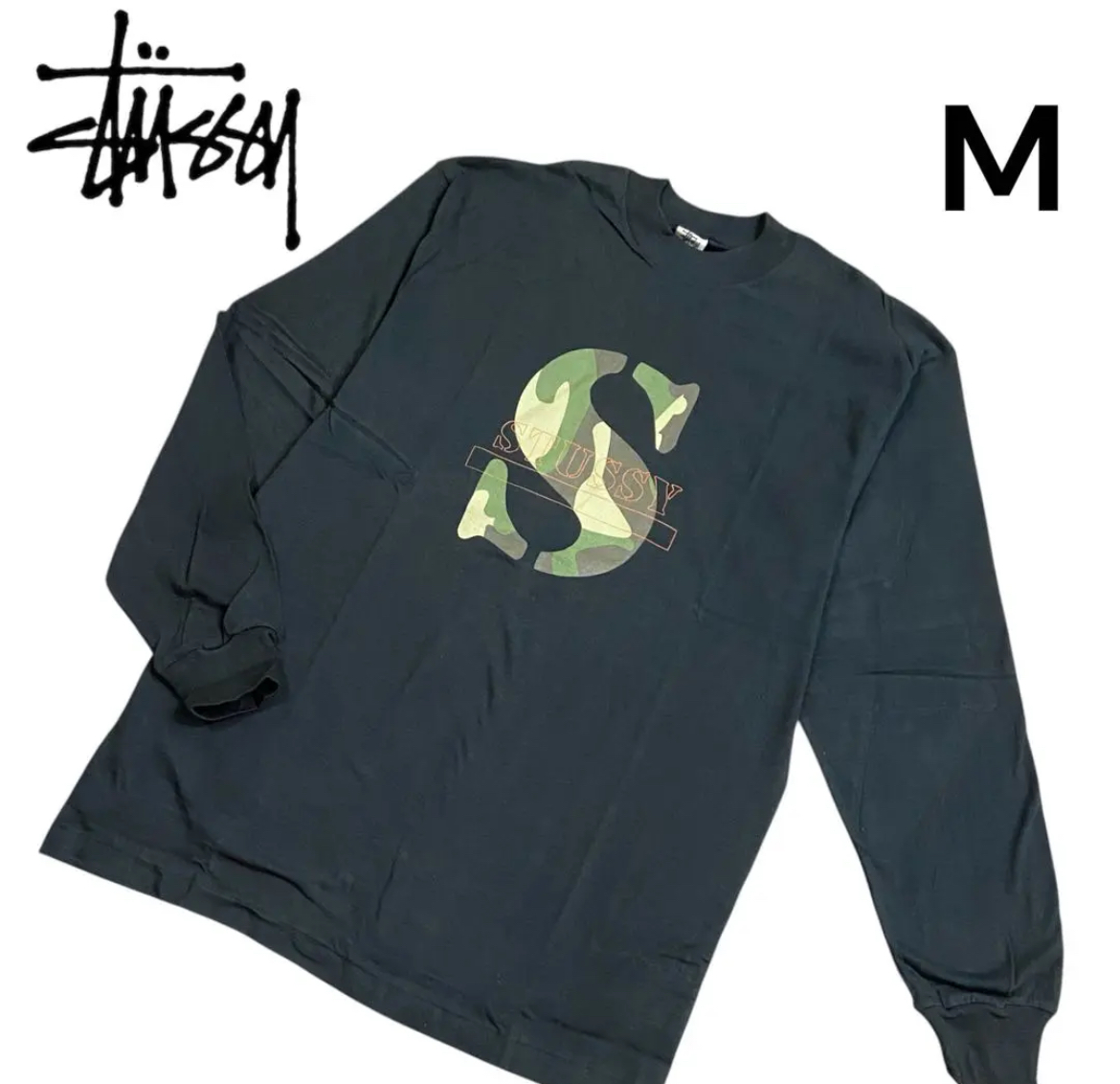 名古屋　中村区　STUSSY ステューシー ロンT USA製　ブラック　M　リサイクルショップ　買取　シンプー