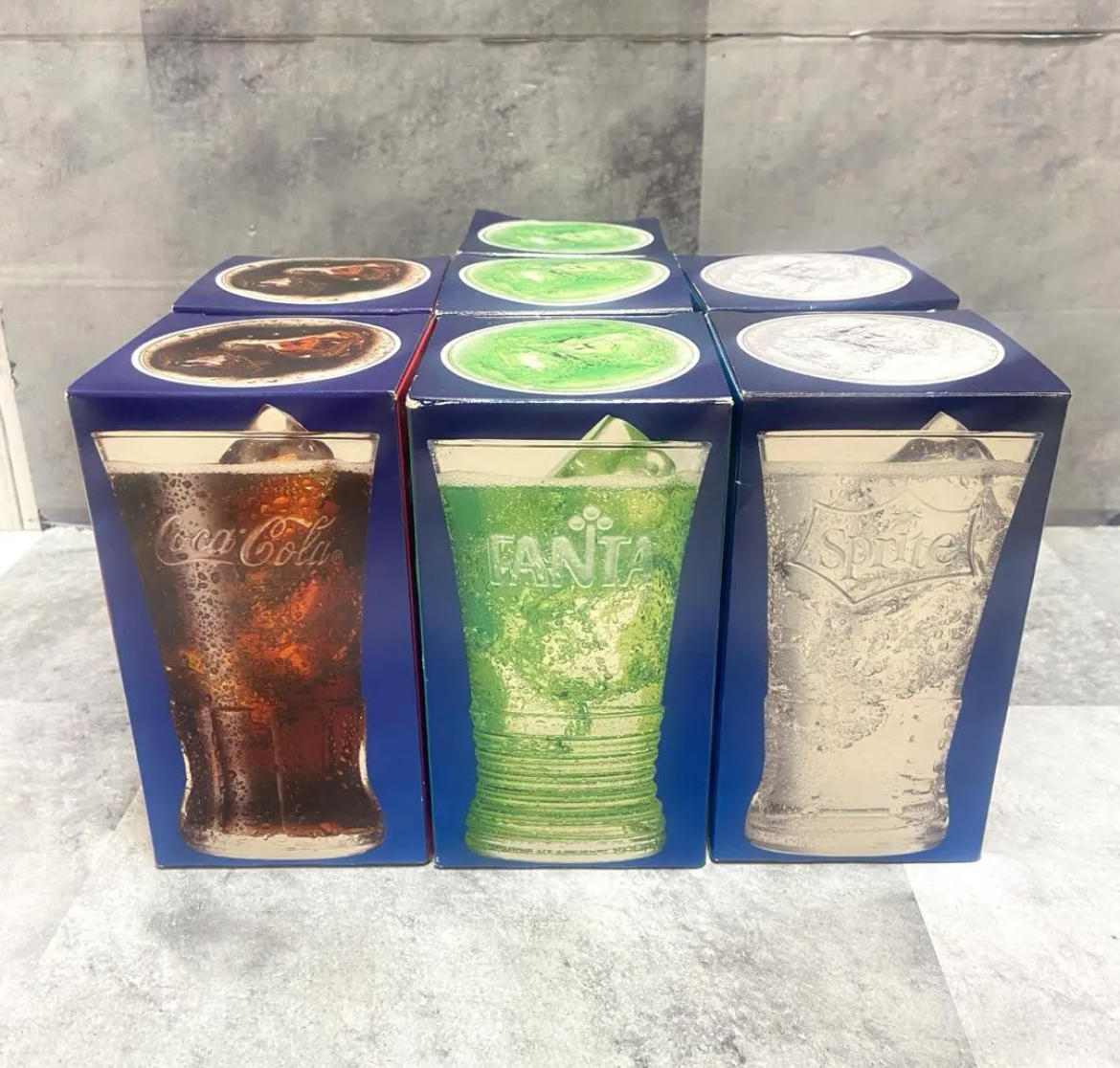 名古屋　中村区　ボトルデザイングラス　コーラ　スプライト　ファンタ　7個セット　リサイクルショップ　買取　シンプー