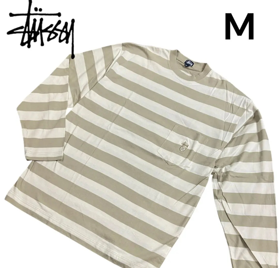名古屋　中村区　STUSSY ボーダー　ポケットTシャツ　90s M　リサイクルショップ　買取　シンプー