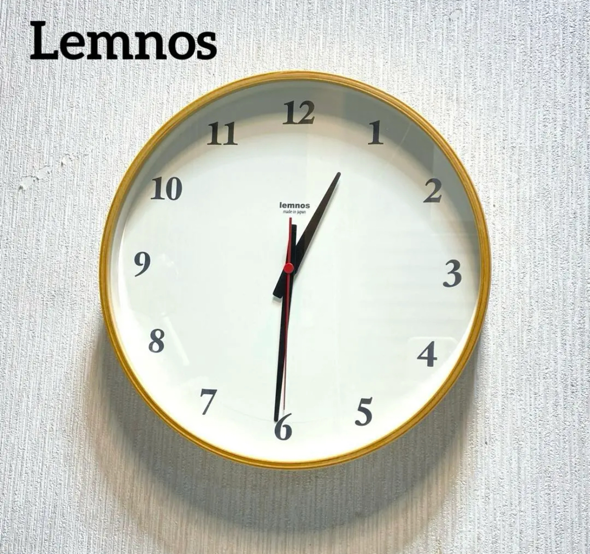 名古屋　中村区　Lemnos レムノス　掛け時計 アナログ ナチュラル　リサイクルショップ　買取　シンプー