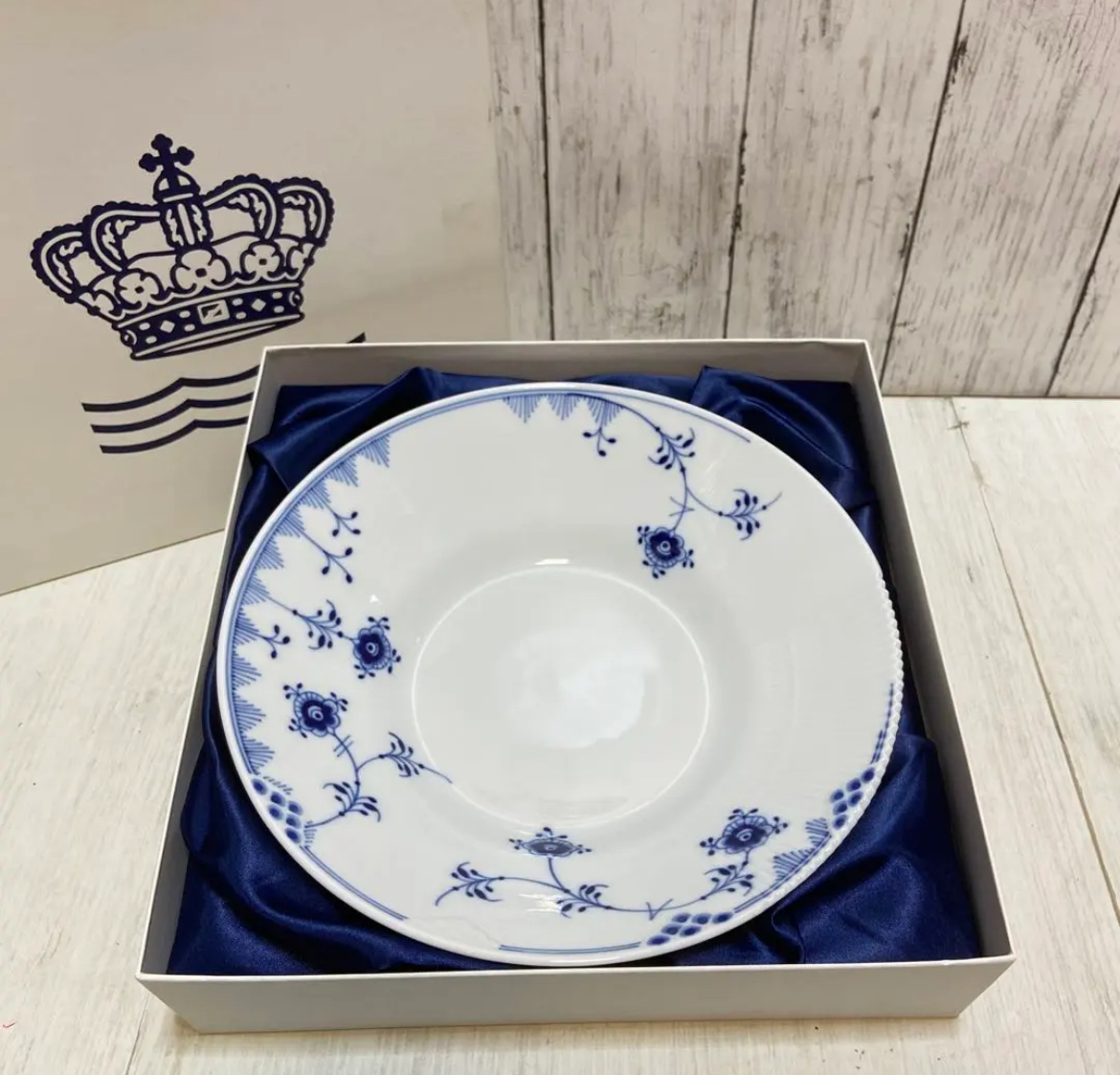 名古屋　西区　ロイヤルコペンハーゲン　ブルーエレメンツ　ディーププレート　25cm　リサイクルショップ　買取　シンプー