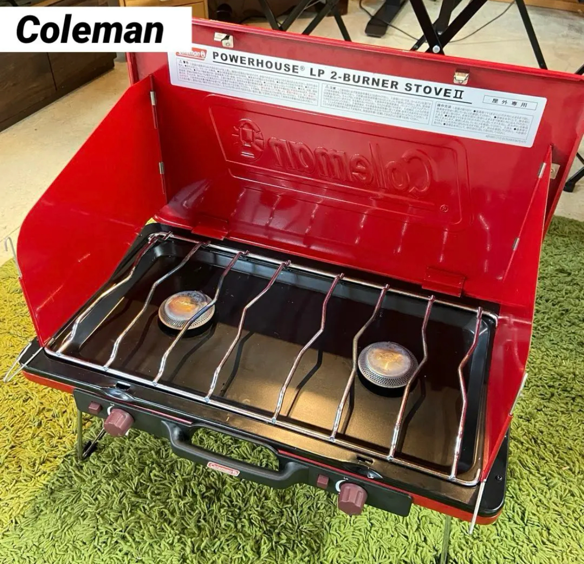 名古屋　西区　Coleman コールマン　パワーハウス LPツーバーナーストーブⅡ レッド　リサイクルショップ　買取　シンプー