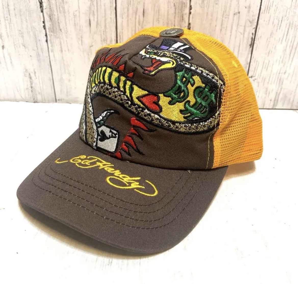 名古屋　清須　Ed Hardy エド ハーディー キャップ　メッシュ　刺繍　リサイクルショップ　買取　シンプー