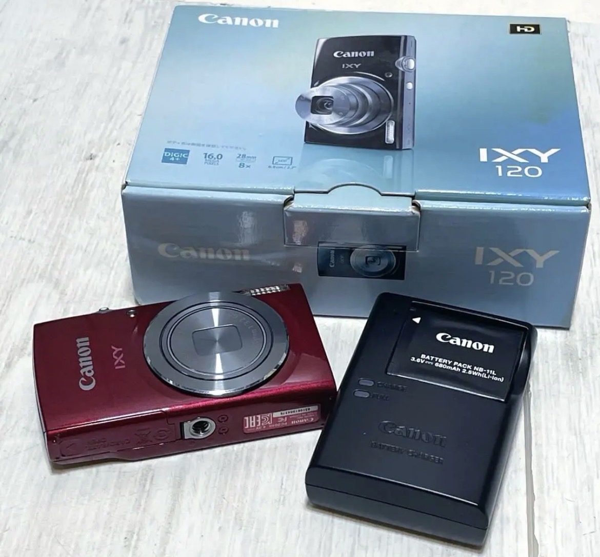 名古屋　南区　【Canon】キャノン IXY120 デジカメ コンデジ カメラ レッド　リサイクルショップ　買取　シンプー
