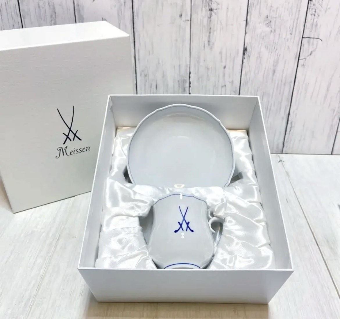 名古屋　西区　マイセン 300周年記念 アクアティンタ 大双剣マーク カップ＆ソーサー　リサイクルショップ　買取　シンプー