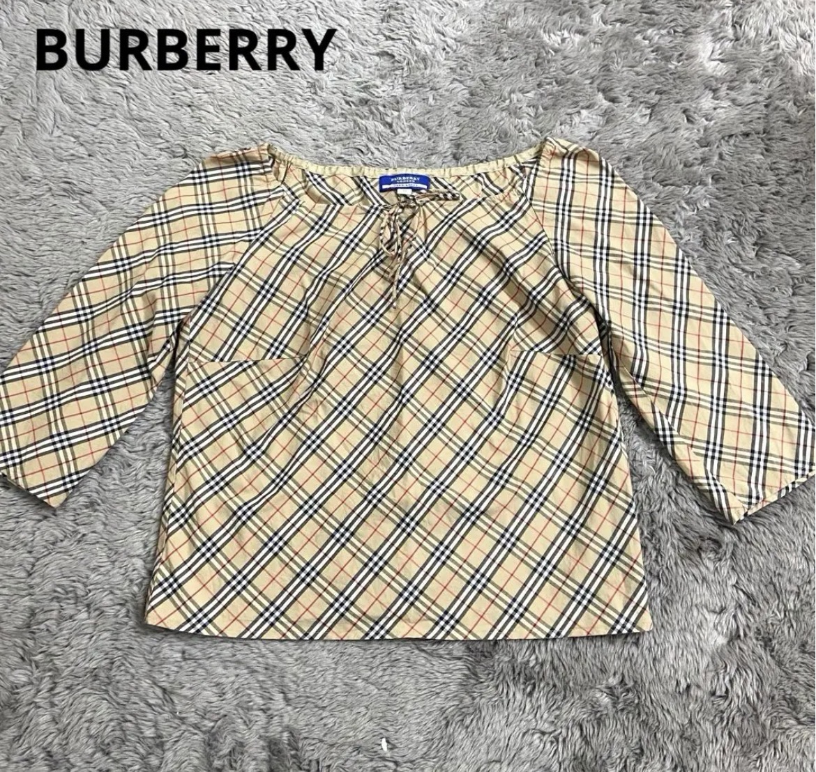 名古屋　北区　バーバリー　ブルーレーべル　ノバチェック　リボン カットソー シャツ　リサイクルショップ　買取　シンプー
