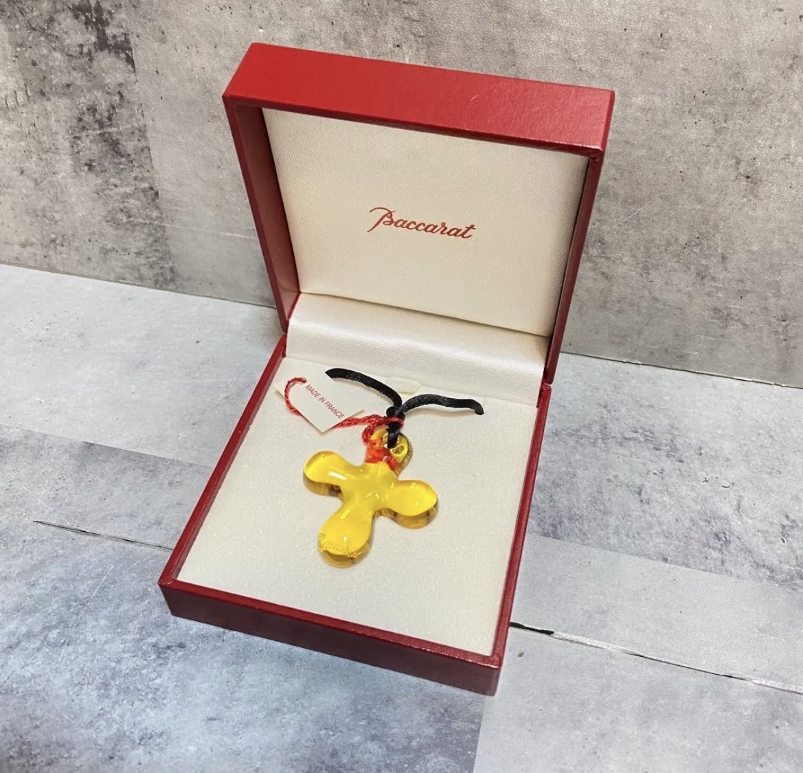 名古屋　中村区　バカラ　Baccaratイエロークロス　ペンダント　チョーカー　リサイクルショップ　買取　シンプー