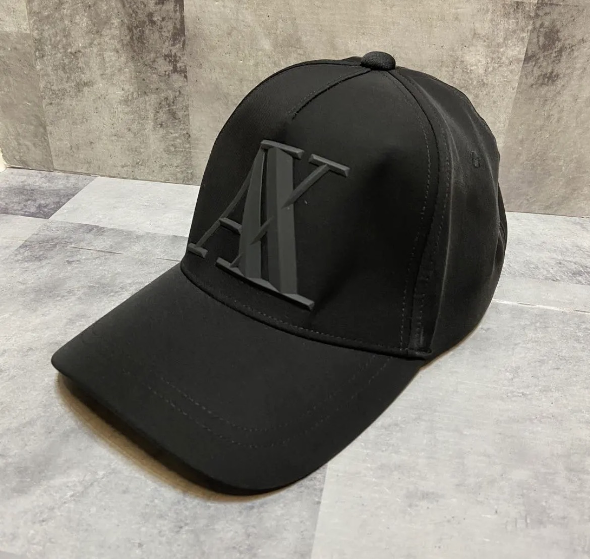 名古屋　北区　アルマーニエクスチェンジ キャップ　ブラック ロゴ　リサイクルショップ　買取　シンプー