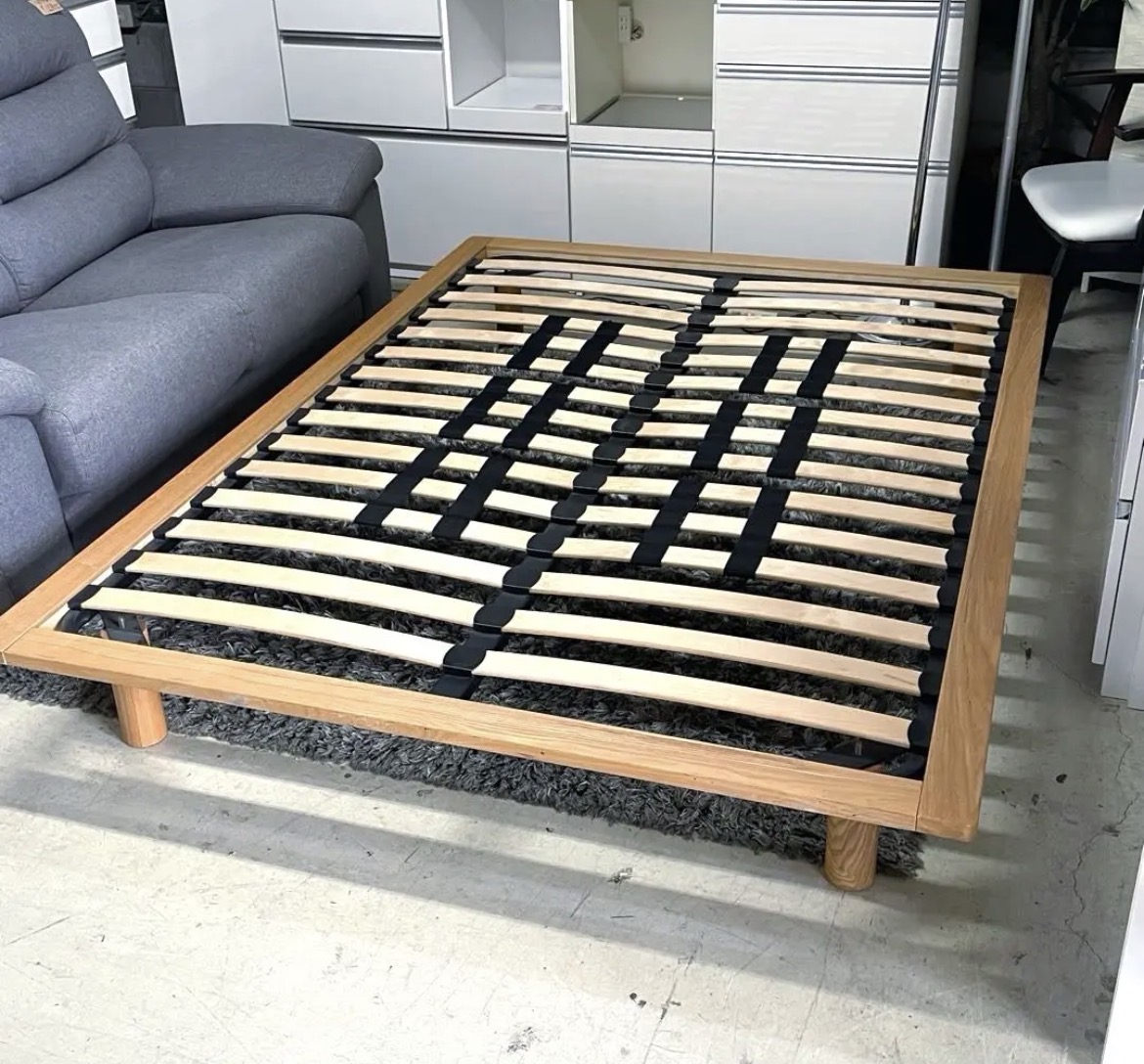 名古屋　南区　【無印良品】　MUJI ベッドフレーム　木製　ダブルベッド　リサイクルショップ　買取　シンプー