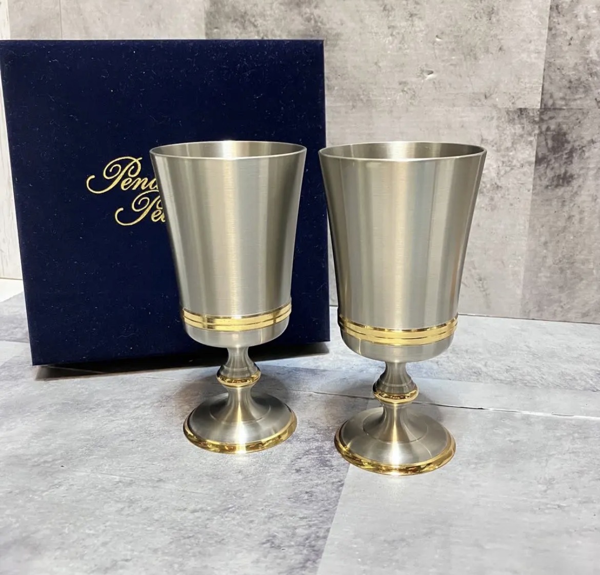 名古屋　中村区　PENAG PEWTER ワイングラス (錫97%) 2点セット　リサイクルショップ　買取　シンプー
