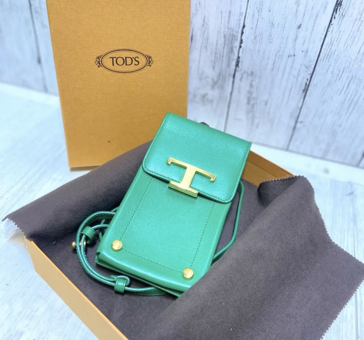 名古屋　清須　TOD'S トッズ　スマホショルダー　グリーン　リサイクルショップ　買取　シンプー