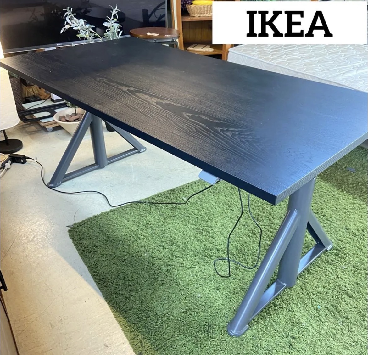 名古屋　中村区　IKEA イケア　IDÅSEN イドーセン デスク テーブル　昇降式　ブラック　リサイクルショップ　買取　シンプー