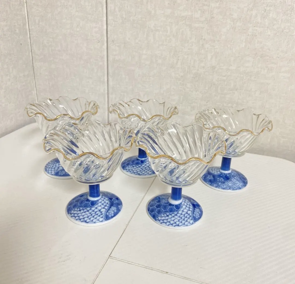 名古屋　西区　龍峰釜　デザート皿　陶器　ガラス　5点セット　リサイクルショップ　買取　シンプー
