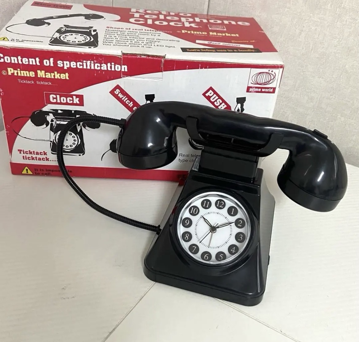 名古屋　中村区　レトロ　黒電話　LEDライト付き　アラーム時計　リサイクルショップ　買取　シンプー