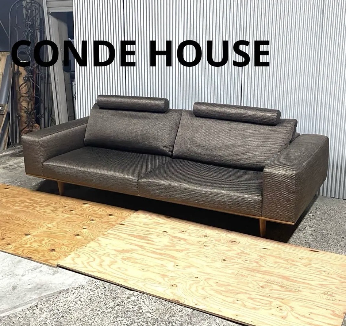 名古屋　北区　CONDE HOUSE カンディハウス　3人掛けソファ　ヘッドレスト　リサイクルショップ　買取　シンプー