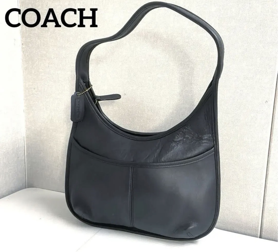 名古屋　清須　COACH コーチ　エルゴ　ワンショルダーバッグ　レザー　ブラック　リサイクルショップ　買取　シンプー
