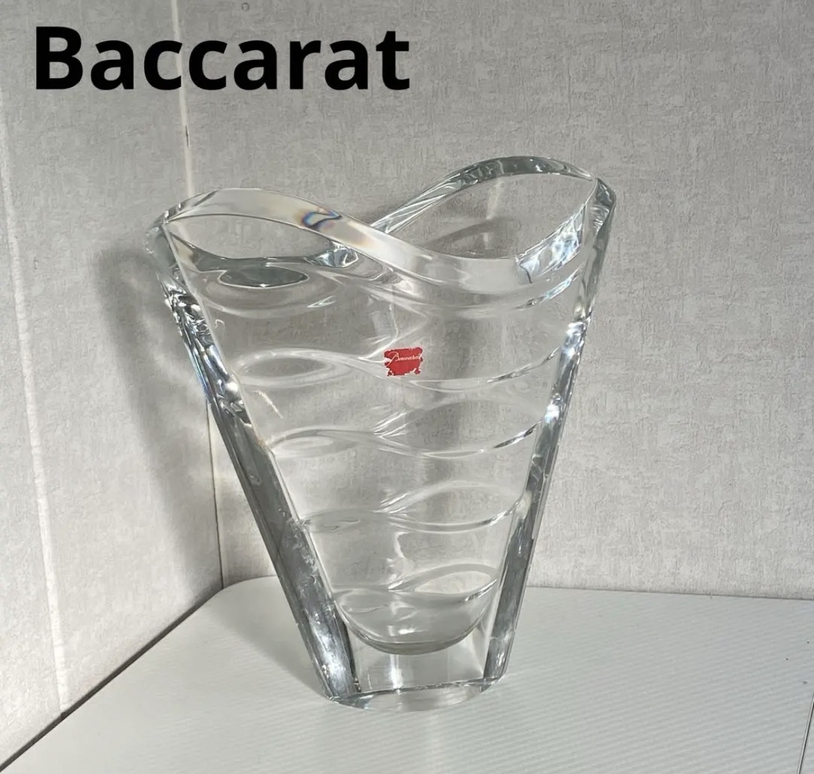 名古屋　港区　Baccarat バカラ　ウェーブ　ベース 花瓶　フラワーベース　リサイクルショップ　買取　シンプー